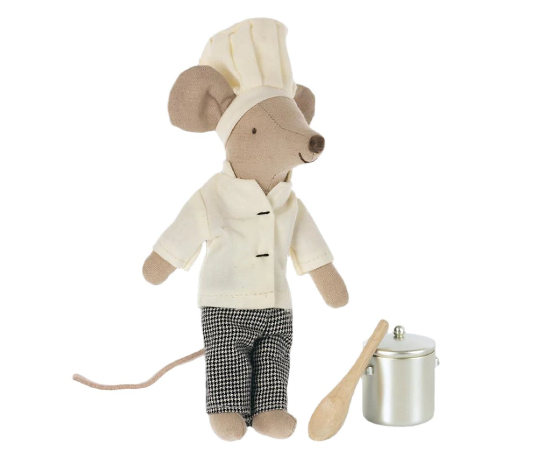Maileg - Chef Mouse with Soup Pot and Spoon - Bella Luna Toys