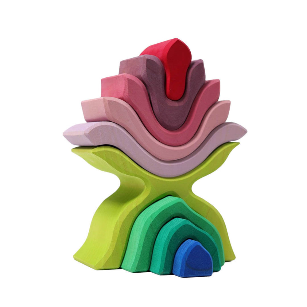 Grimms Little Flower Wooden Nesting Blocks - Bella Luna Toys