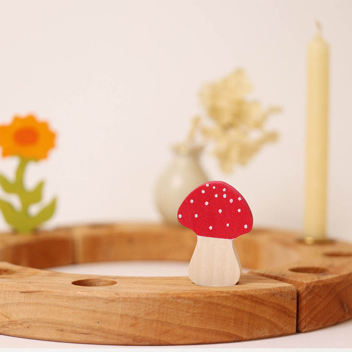 Grimms Decorative Figure Fly Agaric- Waldorf Birthday Ring- Bella Luna toys