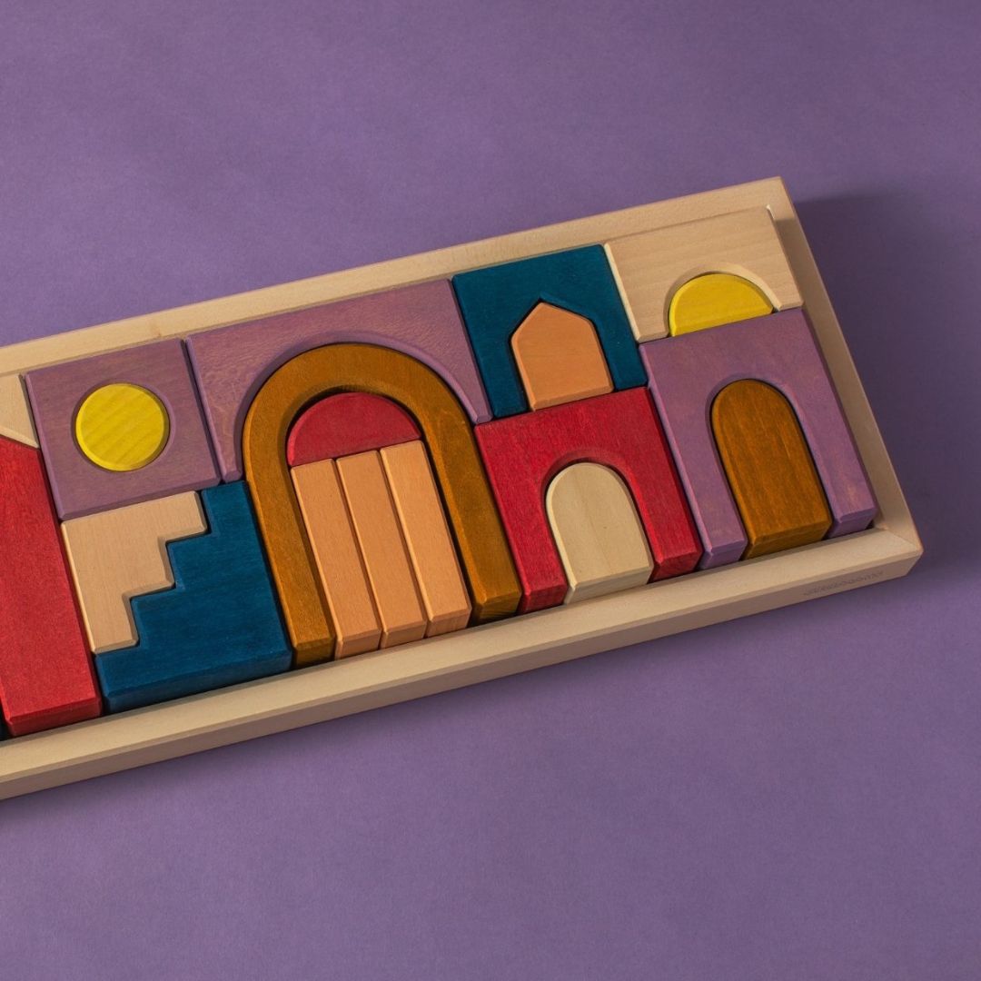Grimm's Spiel & Holz - Tiny Art Building Set - Panorama - Bella Luna Toys