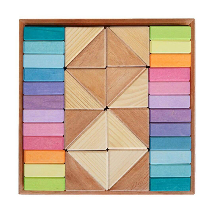 Grimm's Pastel Duo Wooden Block Set