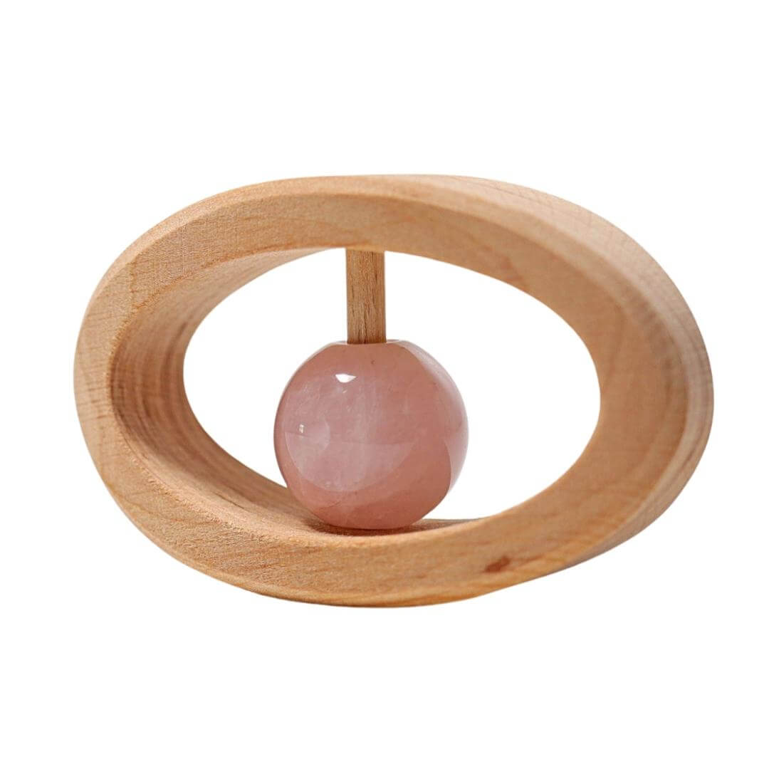 Grimm's Spiel & Holz - Grimm's Rattle Rose Quartz - Bella Luna Toys