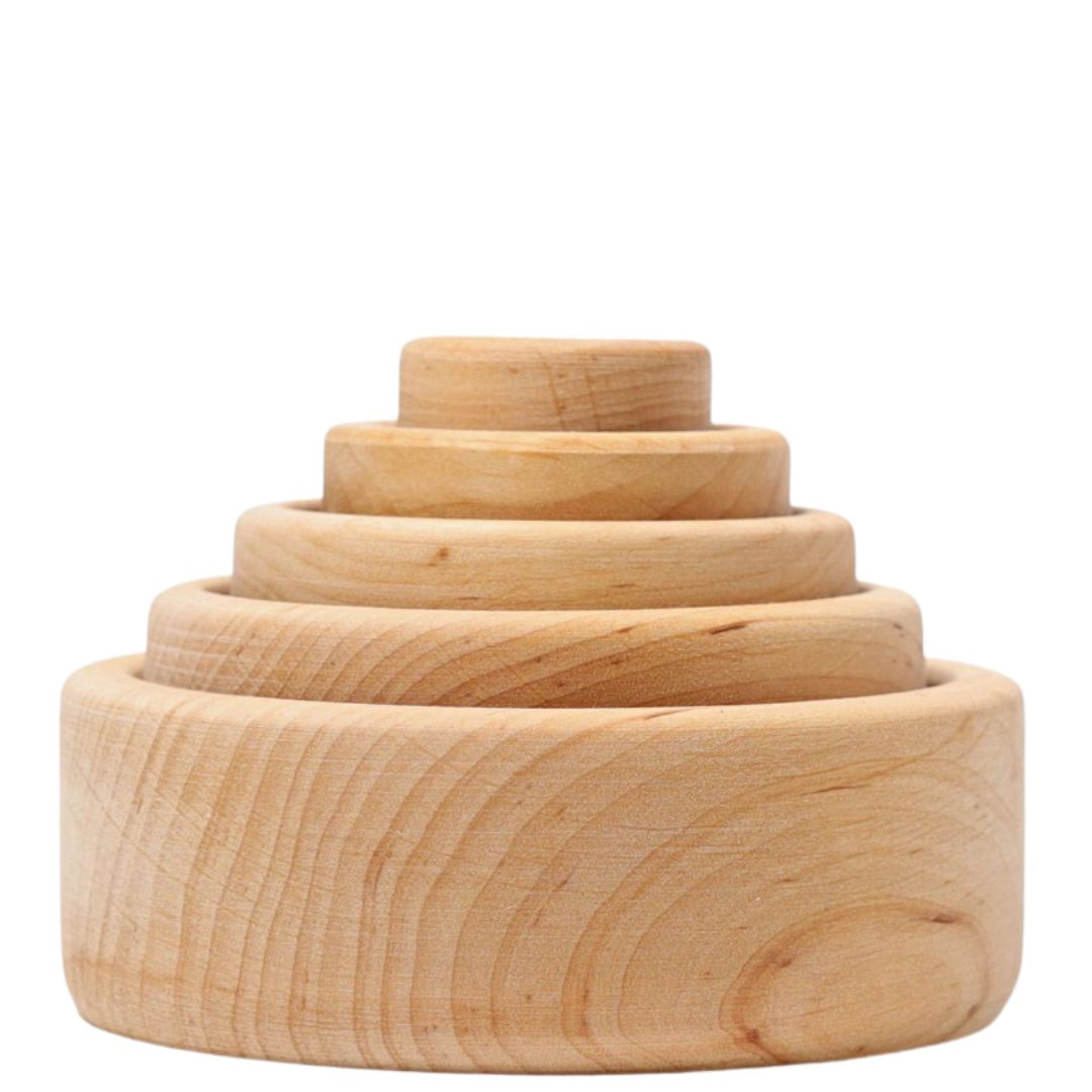 Grimms- Set of bowls natural on a white background.