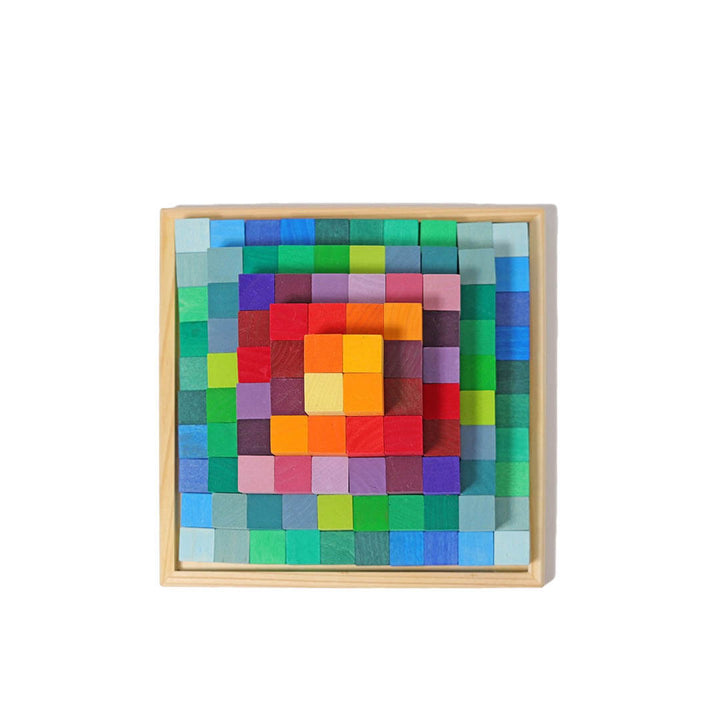 Grimms Spiel & Holz, Stepped Pyramid, Wooden Math Blocks