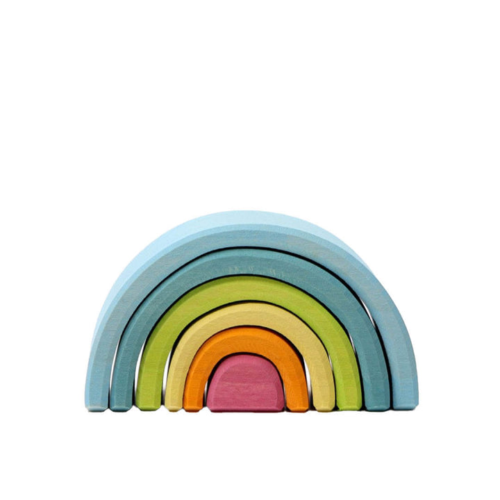 Small Wooden Pastel Mini Rainbow Tunnel - Grimm's Spiel & Holz - Bella Luna Toys
