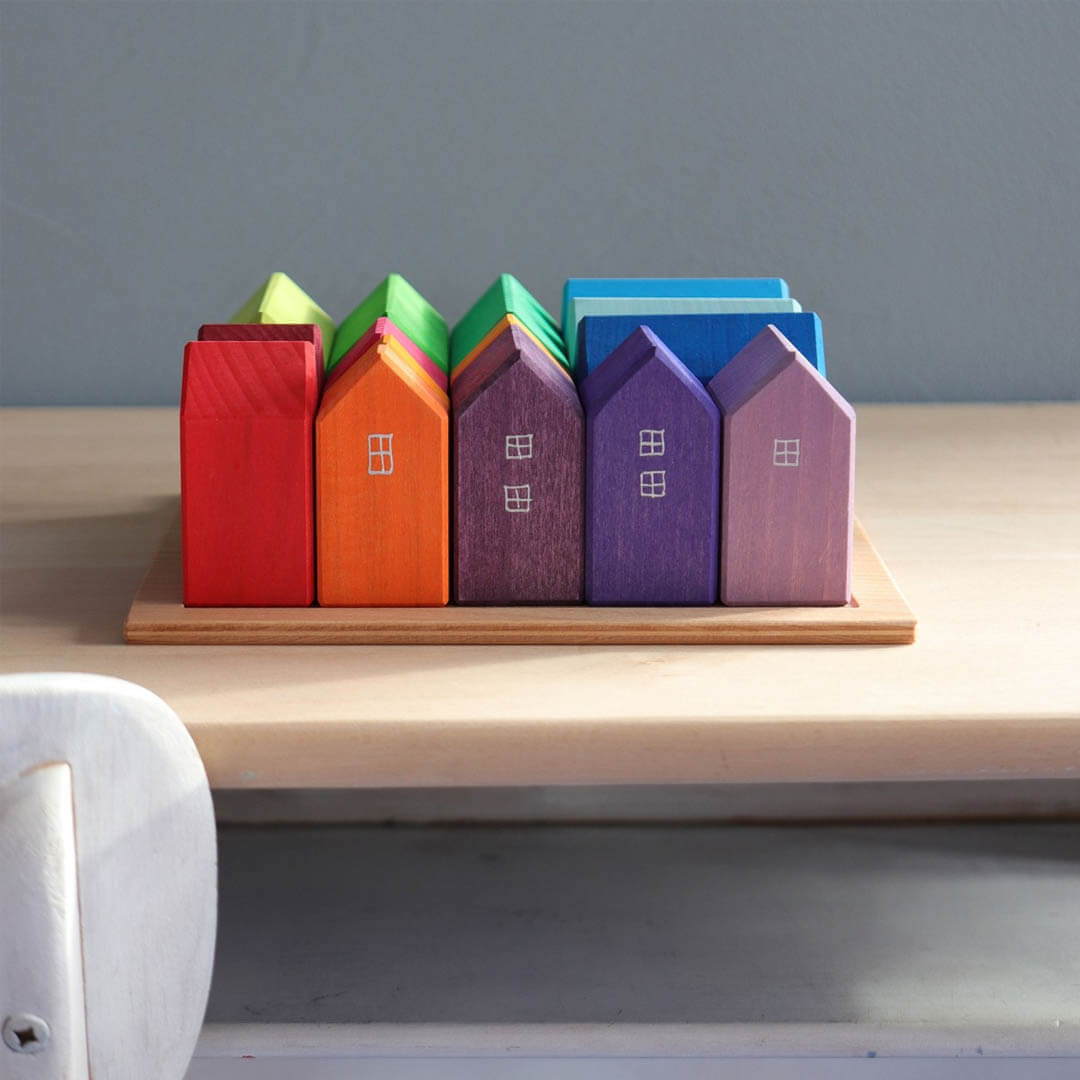 Grimm's Small Houses - Village Building Blocks Set