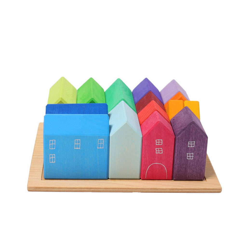 Grimm's Small Houses - Village Building Blocks Set
