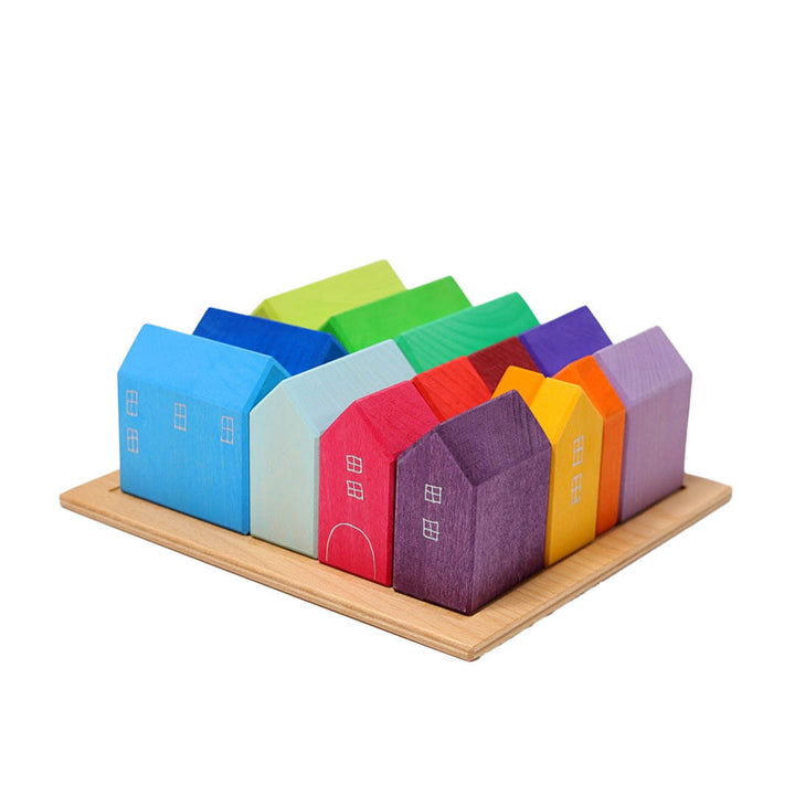 Grimm's Small Houses - Village Building Blocks Set