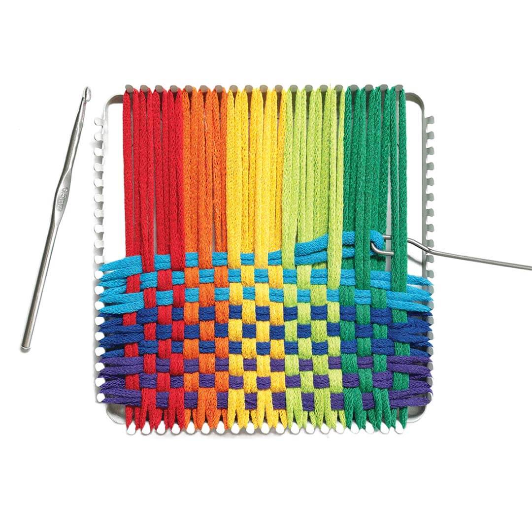 Potholder loom kit with rainbow colored string- Bella Luna Toys