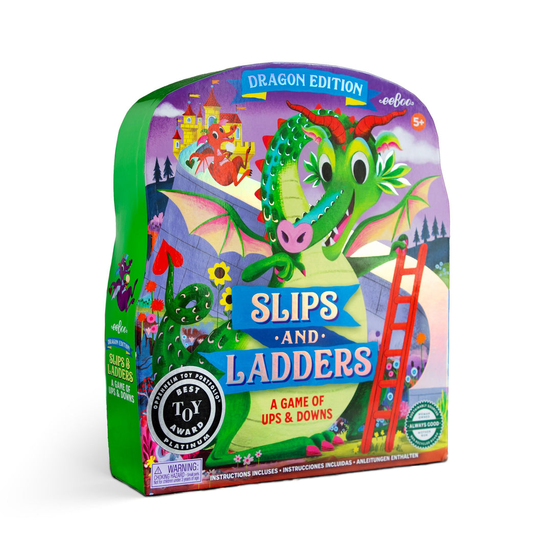 eeBoo - Dragons Shaped Slips & Ladders Board Game - Bella Luna Toys