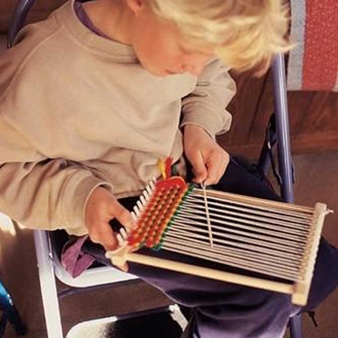 Peg Loom in use.