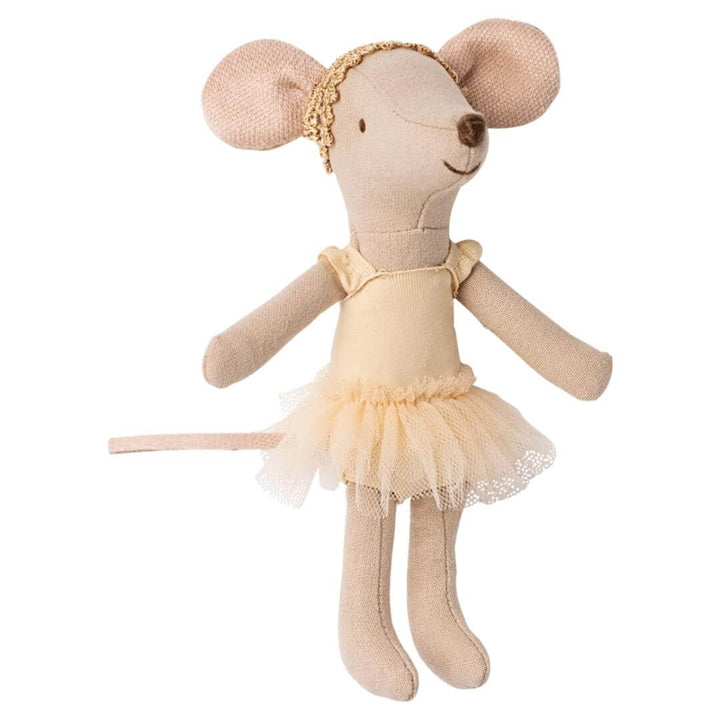 Maileg Ballet Dancer Mouse with headband and tulle skirt, from Bella Luna Toys.