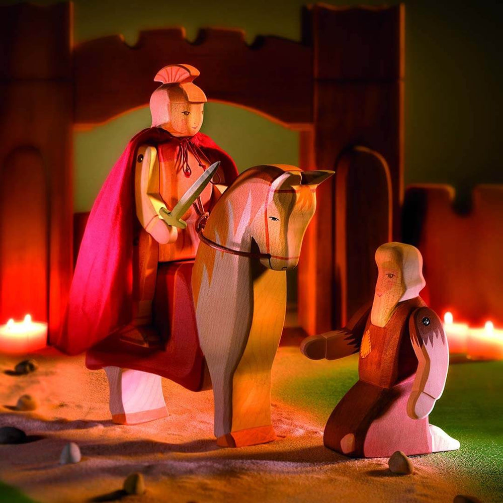 Ostheimer St. Martin Figure with Red Cloak and Sword