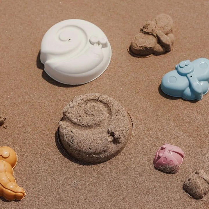 Examples of sand molded with the Miniland - ECO Garden Friends Sand Molds - Bella Luna Toys