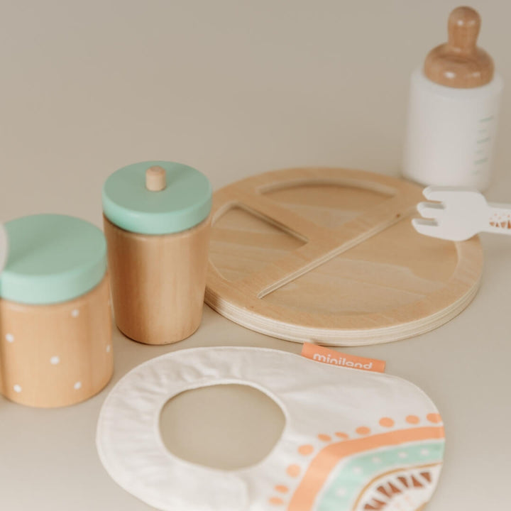 Miniland - Wooden Doll Feeding Set - Bella Luna Toys