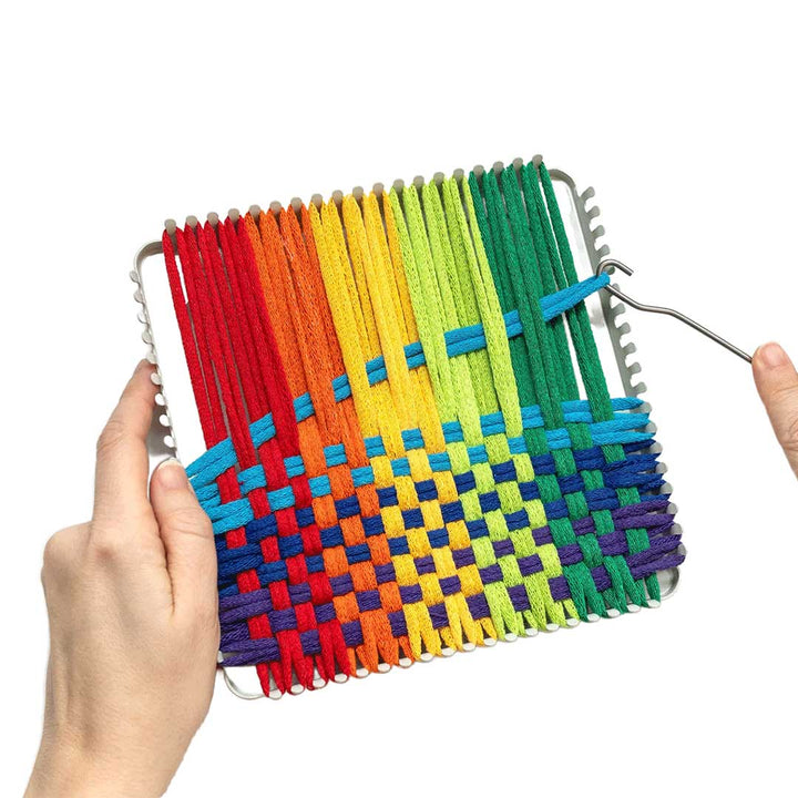 Potholder loom kit with rainbow colored string- Bella Luna Toys