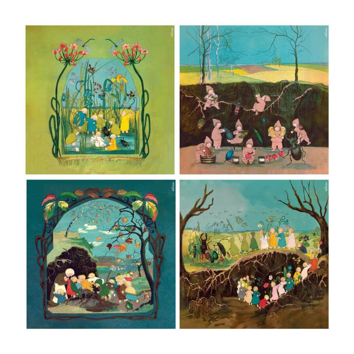 Toverlux Root Children Silhouette – Set of 4 transparencies.