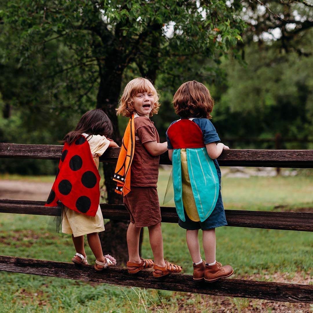 Kids Firefly Costume with green wings and glowing yellow center