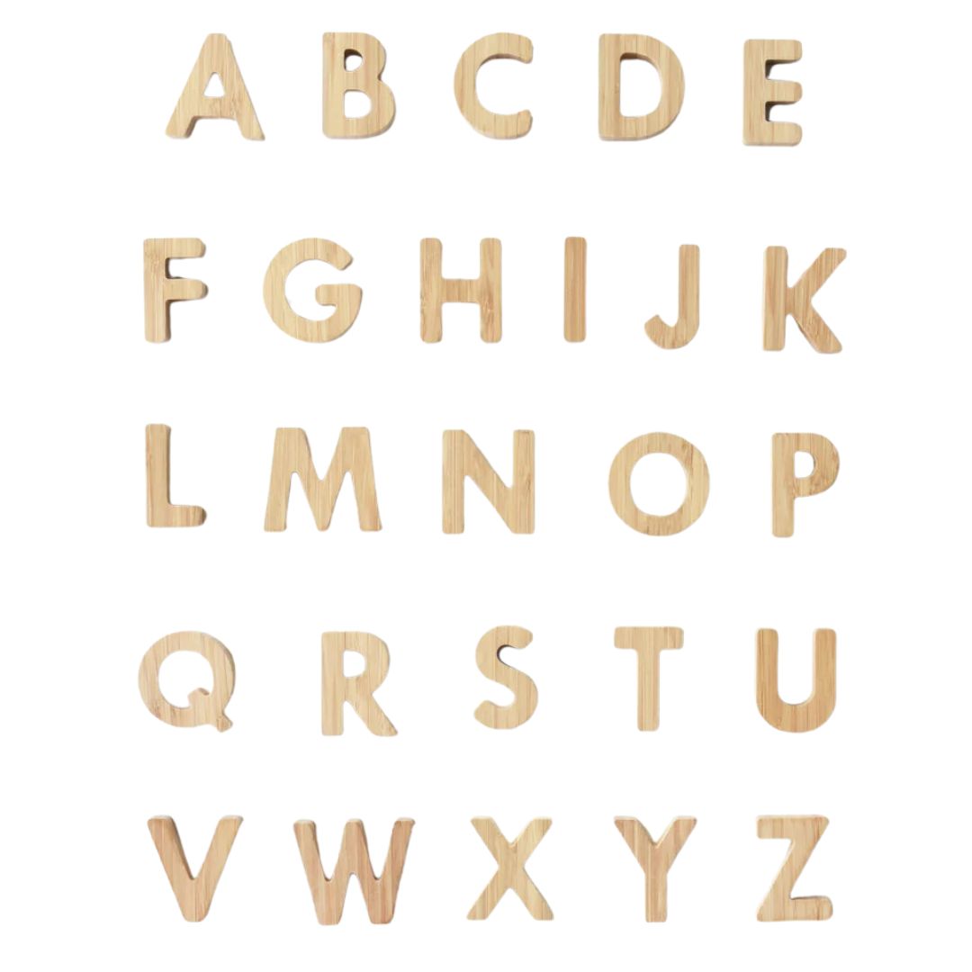 Wee Galary Bamboo Alphabet- Wooden Toys- Bella Luna Toys