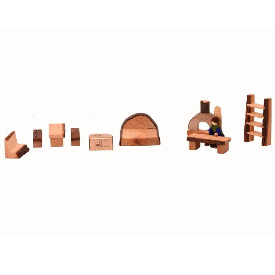 Magic Wood - Wooden Shire Home Dollhouse  Accessories- Bella Luna Toys