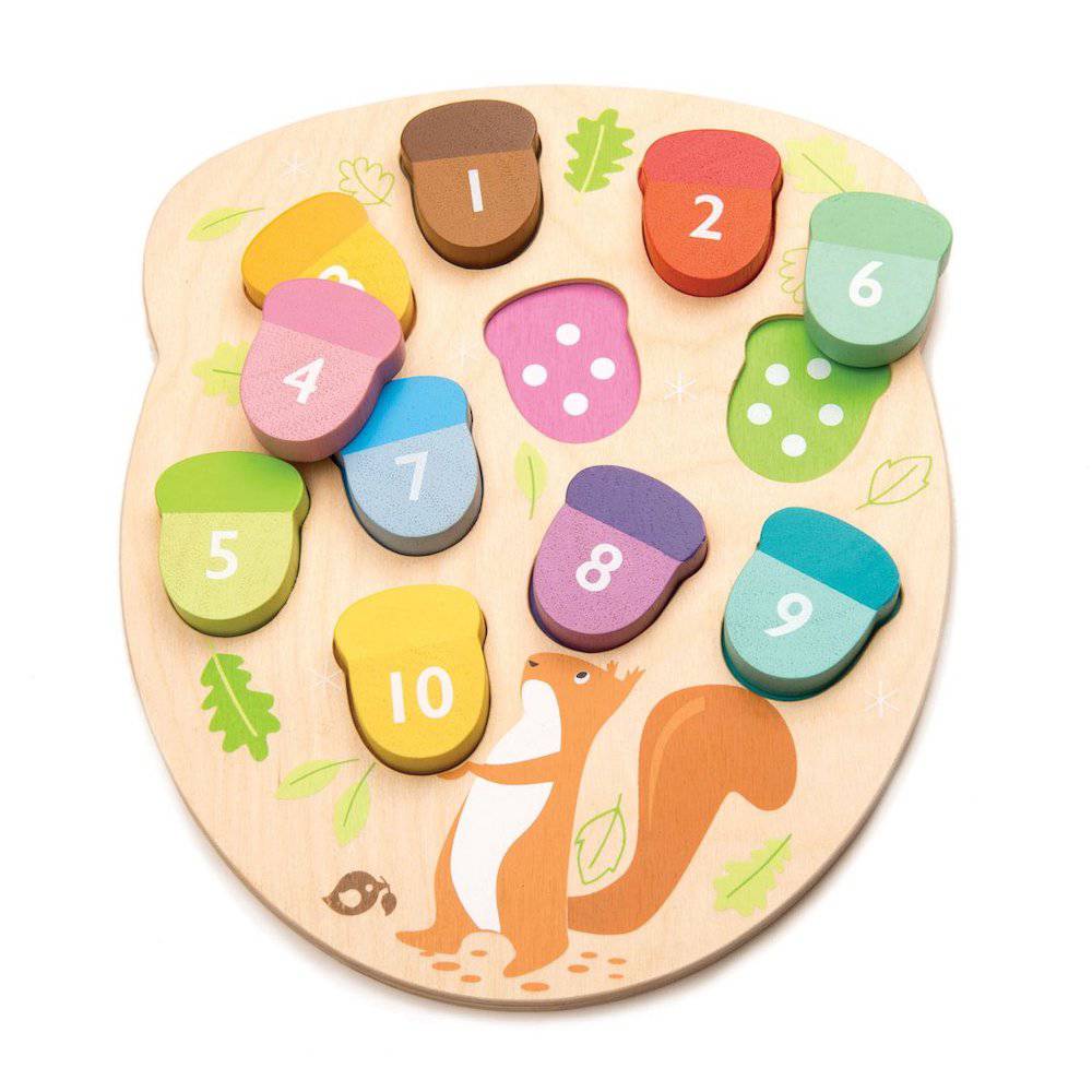 Tender Leaf Toys - How Many Acorns Puzzle - Bella Luna Toys